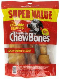 Rawhide Express Super Bone Value Pack Knotted Bone, 6-7" 6 Ct.