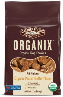 Castor & Pollux Organix Peanut Butter Dog Treat 12 oz.