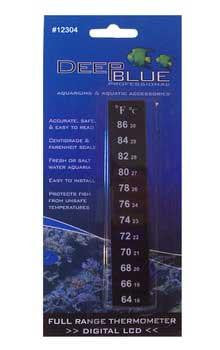 Deep Blue High Performance Digital LCD Thermometer (Stick-On)