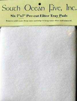 Precut Felt Filter Tray Pad 7X7" 6 Pk.