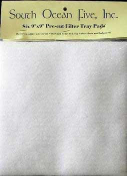 Precut Felt Filter Tray Pad 9X9" 6 Pk.