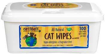 Earthbath Grooming Wipes - Hypo Allergenic Cat Wipes - 100 Ct.