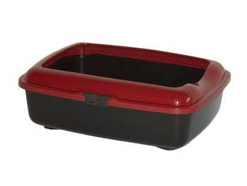 Marchioro Goa 3C Large Cat Pan With Rim & Feet 19X14X5" Ruby-Slate