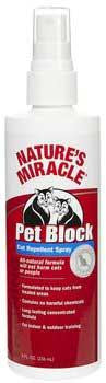 Nature's Miracle Just For Cats - Pet Block Repellent Spray 8 Oz