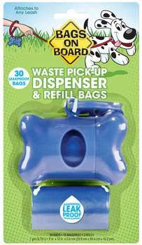 Bags On Board Bone Dispenser Blue 30 Bags