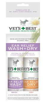 Bramton Company Vet's Best Ear Relief Wash + Dry 2-Pack