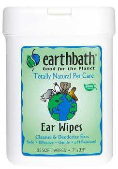 Earthbath Grooming Wipes Ear Wipes 25 Ct.