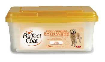 8in1 Perfect Coat Bath Wipes Deodorizing Dog 100pk