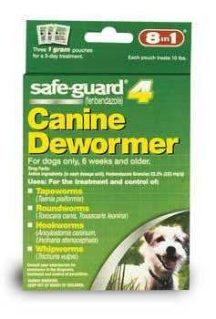 8in1 Safeguard 4 Dog Wormer 1 Gram Small Dog