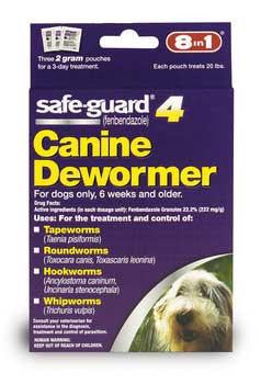 8in1 Safeguard 4 Dog Wormer 2 Grams Medium Dog