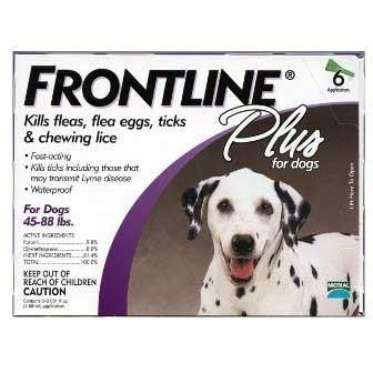 Frontline Plus 6 Month Dog 45-88 lb.