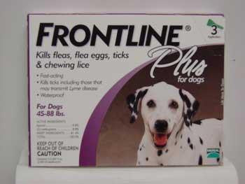 Frontline Plus Flea And Tick Treatment For Dogs 45-88 Pounds 3 Month Supply