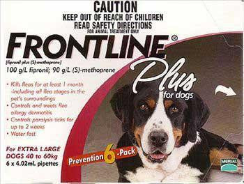 Frontline Plus 6 Month Dog 89-132 lb.