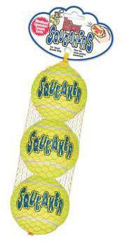 Kong Air Kong Squeaker Tennis Ball 3 Pack Bag Medium