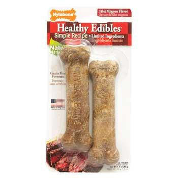 Nylabone Healthy Edibles Simple Recipe Petite 2ct Filet Mignon