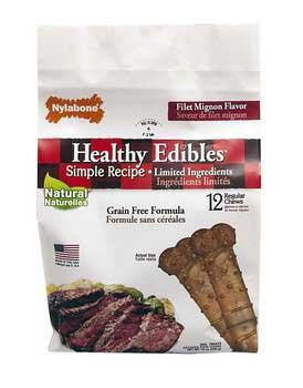 Nylabone Healthy Edibles Simple Recipe Regular 12ct Filet Mignon