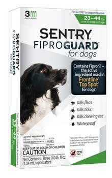 Sergeant's Fiproguard Flea & Tick Squeeze-On for Dogs 23-44lbs