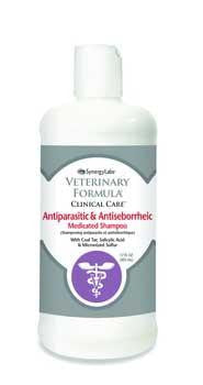 Synergy Labs Veterinary Formula Clincal Care Antiparasitic & Antiseborrheic Medicated Shampoo with Coal Tar, Salicylic Acid & Micronized Sulfur - 17 oz.