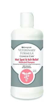 Synergy Labs Veterinary Formula Clinical Care Hot Spot &amp; Itch Relief Medicated Shampoo With Lidocaine, Hydrocortisone &amp; Wheat Germ Oil - 17 oz.