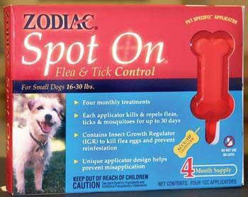 Zodiac Z-91 Spot On Flea & Tick Control Small Dog 4 Pack