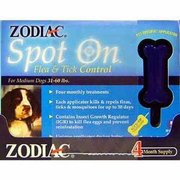 Zodiac Z-90 Spot On Flea & Tick Control Medium Dog 4 Pack