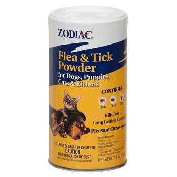 Zodiac Flea & Tick Powder Dog-Cat 6 oz.