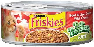 Friskies Tasty Treasures Pate Beef-Liver-Cheese 24-5.5oz