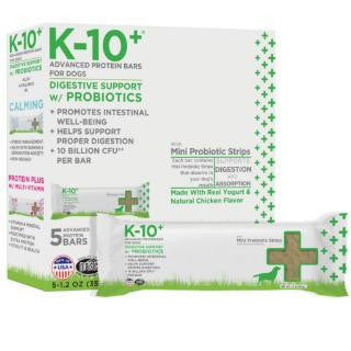 K-10+ Advanced Protein Bar For Dogs Digestive Support w- Probiotics 6z