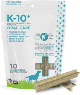 K-10+ Advanced Dental Sticks For Dogs Oral Care Large Breed 7.05z