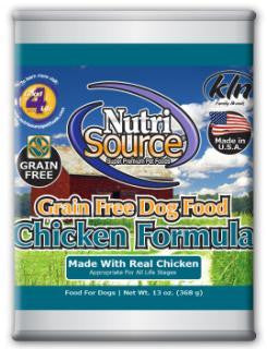 Nutri Source Grain Free Chicken Can Dog Food 12-13Z