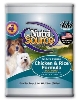 TUFFY'S NutriSource Dog Chicken-Rice Can 12-13OZ