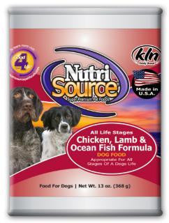 TUFFY'S NutriSource Dog Chicken-Lamb-Fish Can 12-13OZ