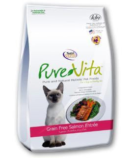 Pure Vita Grain Free Salmon-Pea Cat Food, 15#