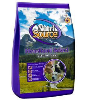 Nutrisource Grain Free Heartland Select Dog Food, Made With Bison, 30#