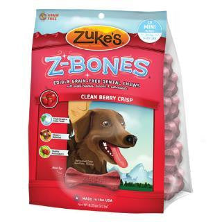 Z-Bones Mini Clean Berry - 18 Count Pouch