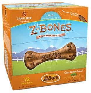 Zuke's Performance Z-Bone Mini Clean Carrot Crunch - Shelf-Counter Display 72 Ct.