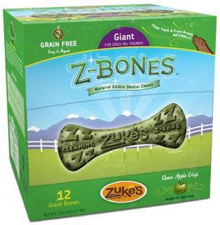 Zuke's Performance Z-Bone Giant Clean Apple Crisp - Shelf-Counter Display 12 Ct.