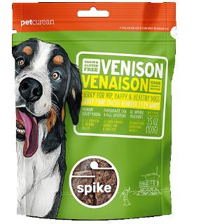 Petcurean Spike Treats For Dogs e Venison Jerky 3.5Z