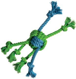 Chomper Brite Knot Rope Spider Ball Dog Toy