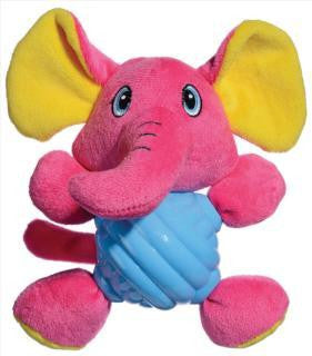 Chomper Pipsqueaks Elephant TPR Belly Dog Toy