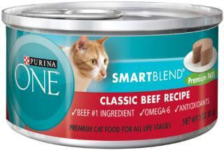 Purina One Smartblend Premium Pate Classic Beef 24-3Oz