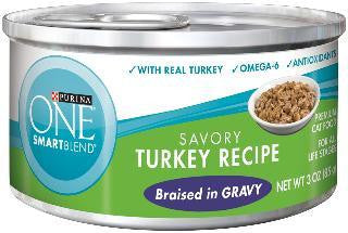 Purina One Smartblend Braised Cuts In Gravy Turkey 24-3Oz