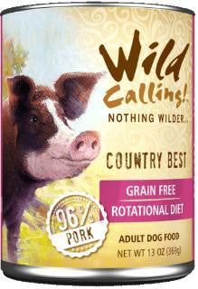 Wild Calling! Country Best 96% Pork Dog Cans 12-13 oz.