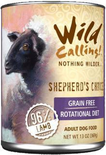 Wild Calling! Shepherd's Choice 96% Lamb Dog Cans 12-13 oz.