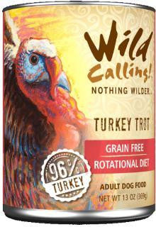 Wild Calling! Turkey Trot 96% Turkey Dog Food 12-13Z