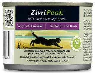 ZiwiPeak 'Daily-Cat' Cuisine Rabbit & Lamb Can 12-6 oz.