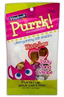 Vitakraft Purrk Munchies Kitcubes Tuna Cat Treat 7z