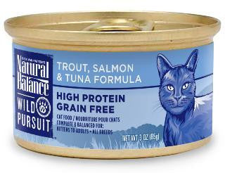 Natural Balance Wild Pursuit Canned Cat Trout, Salmon & Tuna Formula 24-3oz