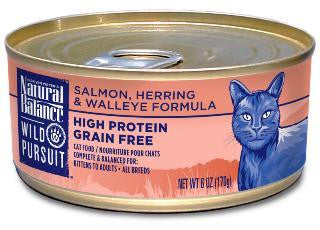 Natural Balance Wild Pursuit Canned Cat Salmon, Herring & Walleye Formula 24-6oz