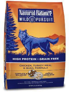 Natural Balance Wild Pursuit Chicken-Turkey-Quail Dog 22#